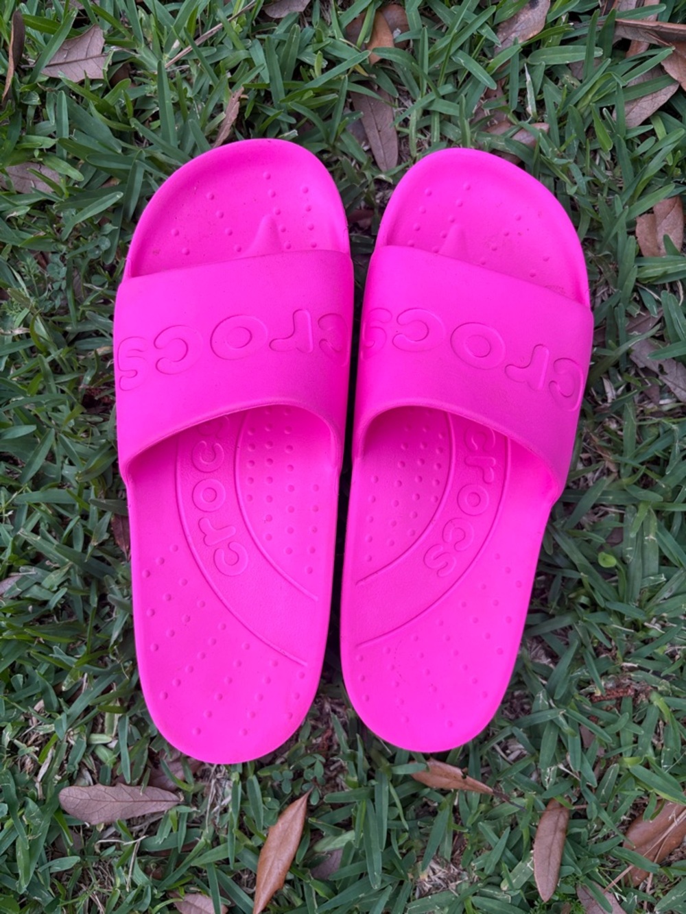 CROCS Hot Pink Slide Sandals